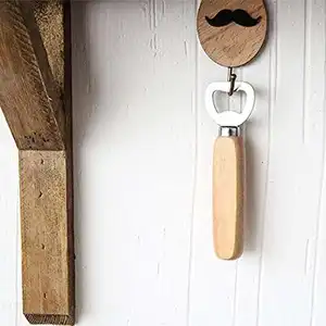 AI-MICH Cheap Hot Sale Wood Handle Wine Bottle Opener Promotional Customized Beer Wooden Bottle Opener With Wooden Handle