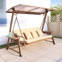 Balançoire pour cour extérieure Rockers, villa de jardin extérieur alimentée par énergie solaire Accueil Internet-famous 4 personnes balançoire chaises suspendues, hamacs