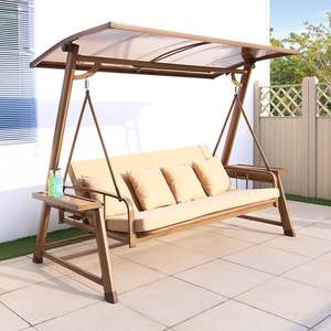 आउटडोर आंगन स्विंग रॉकर्स, आउटडोर गार्डन विला सोलर-संचालित होम इंटरनेट-प्रसिद्ध 4-व्यक्ति की स्विंग कुर्सियां - Product Image 6