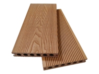 Revêtement de sol WPC moderne pour extérieur, surface en bois naturel 3D 	 Planche de terrasse composite, ensemble de terrasse composite pour balcon 140x24mm