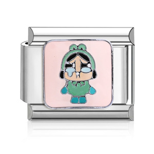 Crying Baby Modular Bracelet Zinc Alloy Cartoon DIY Jewelry Set Unisex Gift Bracelet - Product Image 2