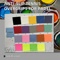 Poignées de raquette autocollantes en PU avec logo personnalisé pour Padel Pickleball Badminton Tennis surgrip antidérapant pour des performances améliorées