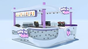 Chất lượng cao trong nhà màu xanh lá cây cà phê bong bóng trà nước giải khát quầy bar tươi nước trái cây thanh <span class=keywords><strong>kiosk</strong></span> thiết kế cho trung tâm mua sắm véc ni bề mặt - Product Image 2