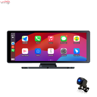 4K Car DVR 10.26 Inch Dash Camera Carplay Android Auto Mirror Video Recording FM Transmitter Wireless Connection WiFi