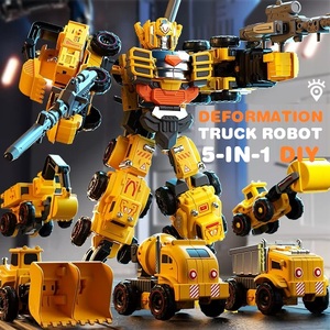 Set di Giocattoli Robot Trasformabili 5-in-1 per Costruzioni, Kit STEM Fai-da-Te, Camion Meccanico Smontabile per Bambini - Product Image 2