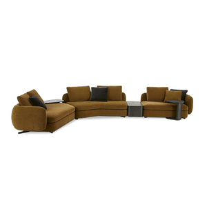 Ensemble <span class=keywords><strong>de</strong></span> canapés <span class=keywords><strong>de</strong></span> style européen robuste <span class=keywords><strong>et</strong></span> durable avec coussins en tissu en forme <span class=keywords><strong>de</strong></span> L pour la maison, le bureau, le salon, la réception - Product Image 4