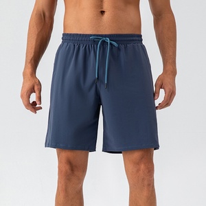 Pantalones cortos deportivos casuales de verano LULU Fashion, transpirables, sueltos, elásticos, color limón y negro para hombre - Product Image 4
