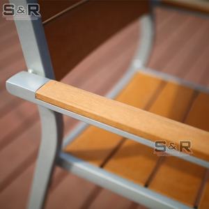 فاخر حديث بني حديقة بولي لتناول الطعام في الهواء الطلق الألومنيوم أثاث الفناء مستودع تخليص الصديقات - Product Image 4