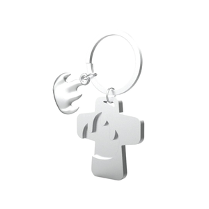 ODM and OEM High Quality Casual Pearl Silver <b>Fire</b> Pattern Business Gift Keychain Buckle Metal Crafts Keyholder for Travel - Product Image 3
