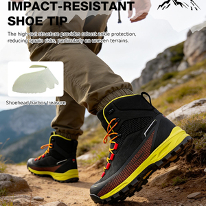 Chaussures de trekking professionnelles unisexe en maille imperméable à coupe haute avec soutien de la <span class=keywords><strong>cheville</strong></span>, toutes saisons, tailles 36-45, vente en gros usine - Product Image 3