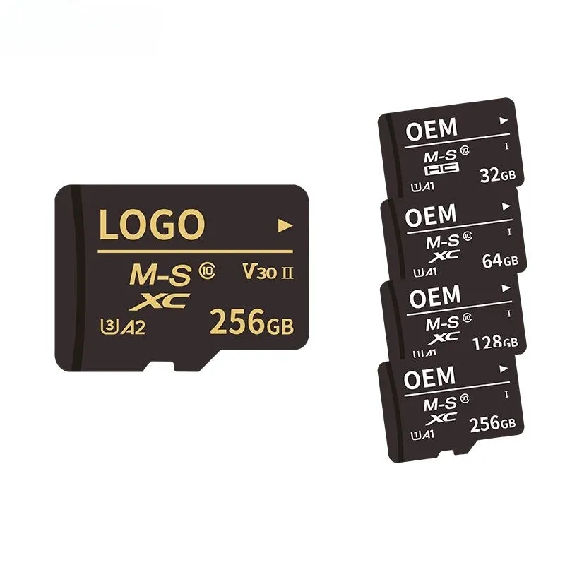 High speed OEM Customize Logo memory card 16 GB 32GB 64GB 128GB 256GB 512GB SD TF micro Flash Cards