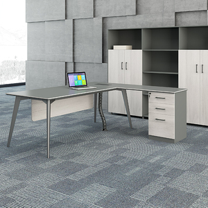 Muebles de oficina de lujo, escritorio ejecutivo de lujo en forma de I, diseño de mesa Simple - Product Image 3