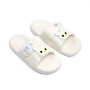 Pantofole con Motivo Gatto Bianco Taglia 38/39 40/41 Fodera in Peluche Suola Ammortizzata in EVA Per Tutte le Stagioni Uso Domestico - Product Image 1