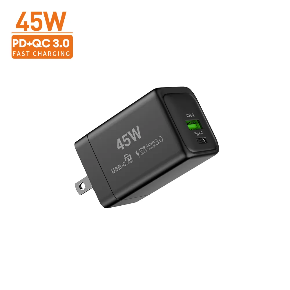 OEM 45w Pd Fast Charger Usb C Port Usb Travel Charger Fast Charging Wall Adapter Usb Type C Charger For Laptop