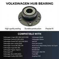 Kits d'assemblage de moyeu d'essieu arrière HJDP haute précision 5GD598611 compatibles avec Skoda Octavia Superb Audi Q3 pour roulements de moyeu de roue
