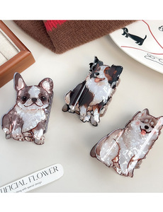 RTS-3 Nouvelle Grande Pince à Cheveux Mignonne pour Chien (Samoyède, Corgi, Border Collie) – Pinces à Cheveux Personnalisées pour Queue de Cheval, Accessoires Capillaires Type Requin - Product Image 6