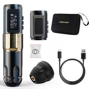 <span class=keywords><strong>Ambition</strong></span> Máquina de tatuaje inalámbrica profesional Pluma 1800mAh Motor sin núcleo 2,0-4,0mm Carrera ajustable Característica permanente EZ - Product Image 3