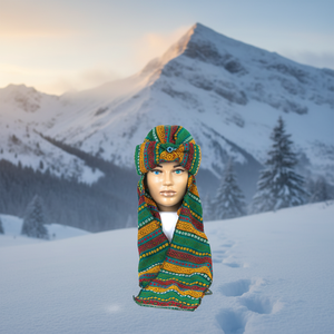 Kilim — chapeau écharpe en coton, voile d'hiver, turc - Product Image 5