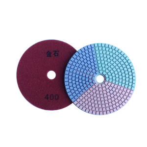 Bantalan pemoles basah berlian <span class=keywords><strong>3</strong></span> warna untuk Quartz granit marmer Gerinda - Product Image 4