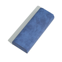 Étui à lunettes de soleil en cuir pliable, rectangulaire, minimaliste, coloré, fait à la main, résistant aux chocs, impression de logo personnalisée, vente en gros