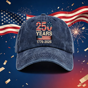 Gorra de Béisbol Bordada Personalizada al por Mayor, de 6 Paneles, Talla Ajustable, Estilo Retro Americano, 250 Aniversario, para Hombre - Product Image 3