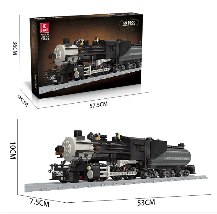 2024 היי-טק 59001 רכבת תחתית BR01 5700 דגם רכבת קיטור לבני רכבת MOC אבני בניין לבני רכבת צעצועים לילדים מתנות