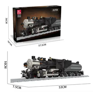 2024 kereta api 59003 Model Kereta Api uap Bricks BR01 5700 blok bangunan lepinstoy kereta api untuk hadiah anak-anak