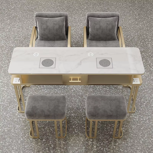 Luxury-luxurious online nail art table single person double person triple person <b>simple</b> and modern nail art table Nail art - Product Image 2