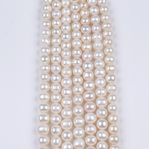 Promotional Handmade DIY Natural <b>Freshwater</b> <b>Pearl</b> Necklace <b>Bracelet</b> Punch <b>Pearl</b> 10-11mm White Near Round Loose <b>Pearls</b> - Product Image 3