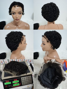 Letsfly 49$ Promotion HD Lace Chioma Short Cut Curly <b>Wigs</b> With Baby Hair 13x4 Lace Frontal 100% Human Hair Natural Wholesale120g - Product Image 4