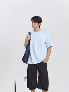 Sebanda 260GSM定制标志男女通用t恤透气100% 棉混纺素色凉爽感超大t恤 - Product Image 4