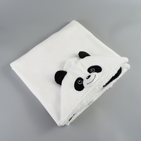 Sweat-shirt à capuche en peluche, Panda, personnalisé, pull-over pour enfants, avec grande poche, couverture, sweat-shirt