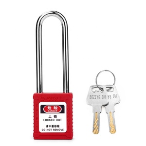 <span class=keywords><strong>Cadenas</strong></span> de verrouillage de sécurité industrielle <span class=keywords><strong>avec</strong></span> manille en acier trempé de 6mm Équipement à clé principale Utilisation de porte de révision Fabriqué en nylon durable - Product Image 1