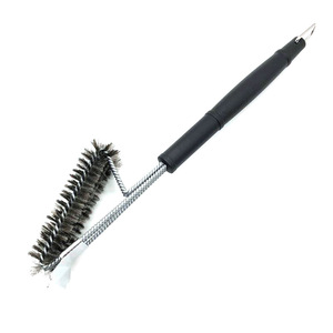 Cepillo de limpieza para parrilla de <span class=keywords><strong>barbacoa</strong></span> Limpiador de <span class=keywords><strong>barbacoa</strong></span> de <span class=keywords><strong>acero</strong></span> <span class=keywords><strong>inoxidable</strong></span> con raspador para rejillas de hierro fundido o <span class=keywords><strong>acero</strong></span> <span class=keywords><strong>inoxidable</strong></span> - Product Image 3