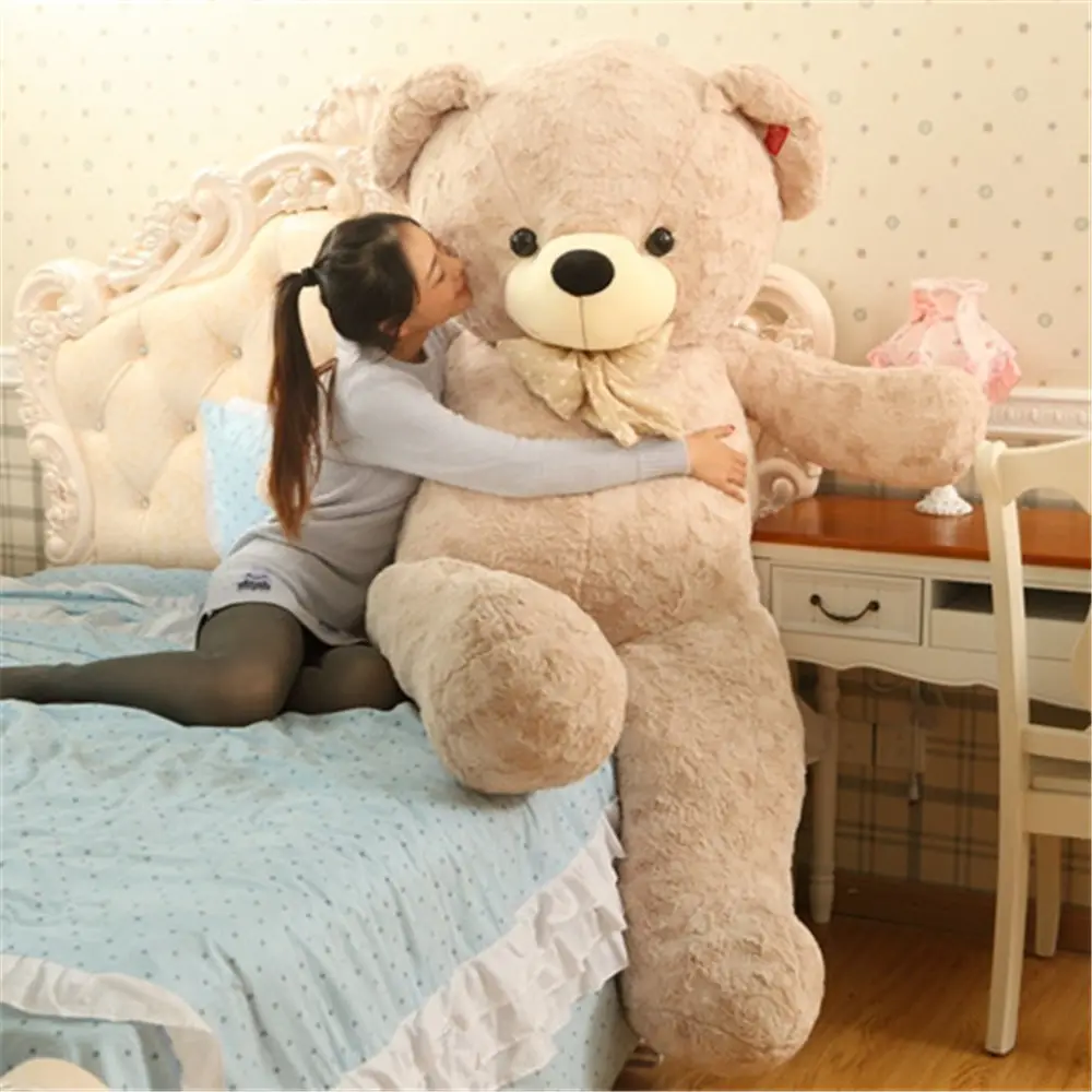 Large Teddy Bear Doll Rose Wedding Stuffed Toy Send Girl Bedtime Stuffed Plush Toys Gift Bow Tie Hug Bear A Generation Hair