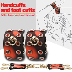 Nekband Handboeien Voetboeien Mondknevel Paddle Temperatuurveranderende Kleur PU Leer BDSM 7-delige Set - Product Image 3