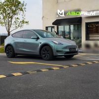 ASDFilm Film TPU Iridescent à Changement de Couleur Vert Turquoise Rêveur 7.5Mil PPF Surface Hydrophobe Amovible pour Enveloppement de Carrosserie Automobile