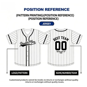 Nouveau Maillot de Baseball Américain Personnalisé 2026 à Impression Numérique – Conception Gratuite DIY – Maillots de Sport à Col Ouvert pour Équipes – Sublimation - Product Image 3
