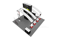 Structure Modulaire pour Stand d'Exposition, Réutilisable, Montage Rapide, en Aluminium et Tissu Noir, pour Publicité d'Événements TanFu