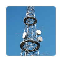 Torre de Comunicación de Acero Angulado de 30m 40m 50m, Torre Tubular de Telecomunicaciones