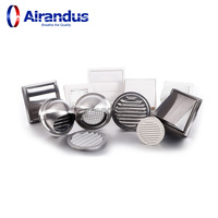 ZENGO CD-RD Diffuseur de plafond rond, Grilles de ventilation, Amortisseur d'air en aluminium réglable, Grilles de ventilation murales, Grille de plafond