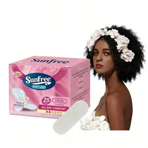 Toallas Sanitarias Súper Absorbentes de Diseño Clásico OEM, Marca Privada, Ultrafinas, Estériles, de Algodón Orgánico, Blancas, para Mujer - Product Image 1