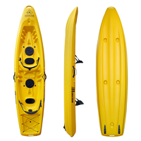 Canoë Kayak Pas Cher pour Randonnée en PEHD, Canoë Kayak Double Famille 2 Personnes Tandem Sit-on-Top avec 2+1 Sièges
