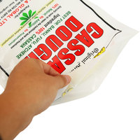 Emballage alimentaire pour chien de mer congelé en plastique transparent de 45 livres sacs à fermeture éclair en relief réutilisables pour les aliments