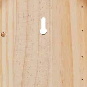 Nichoir à oiseaux en bois naturel fait à la main, décoratif, suspendu, durable, avec 4 trous, pour l'extérieur - Product Image 5