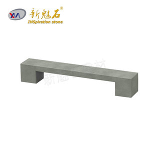 Nuevos Materiales de Construcción de Piedra, Banco de Hormigón GRC Gris 19037921829, Uso en Interiores y Exteriores, Parques y Plazas - Product Image 3