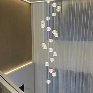 Đèn chùm hiện đại Duplex gác mái phòng khách cầu thang LED Đèn chùm biệt thự cầu thang Trần treo đèn - Product Image 6