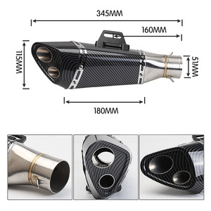 Silenziatore di Alta Qualità Universale in Finta Fibra di Carbonio per <span class=keywords><strong>Moto</strong></span> Yamaha Honda Kawasaki - Product Image 2