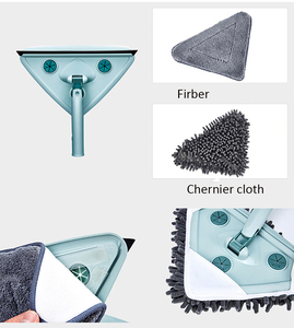 Rétractable Réglable Nettoyage <span class=keywords><strong>Plafond</strong></span> Dépoussiérage Eau Grattage Grand Triangle <span class=keywords><strong>Télescopique</strong></span> Vadrouille Plate <span class=keywords><strong>pour</strong></span> Maison Plancher Fenêtre - Product Image 4