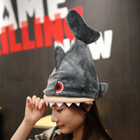 Offre Spéciale Requin Électrique Secouant Chanson Chapeau En Peluche Jouets Drôle En Peluche Animal Chapeau Cadeau D'anniversaire